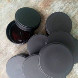 Black Plastic Jar 50 ml, 10 pcs