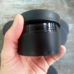 Black Plastic Jar 100 ml 10 pcs