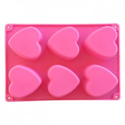 6 Hearts Silicone Mould