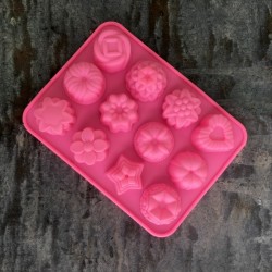 12 Flowers Silicone Mould