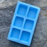 Silicone mould 6 rounded rectangles