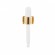 Golden Dropper Cap for 30 ml glass bottle 1 pc