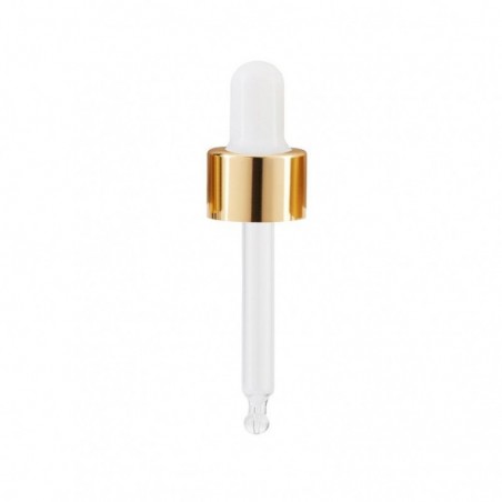 Gold pump cap for 30 ml glass bottle, 1 pc | Relumee