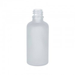 50 ml baltas permatomas stiklinis buteliukas