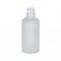 50 ml balta puscaurspīdīga stikla pudele