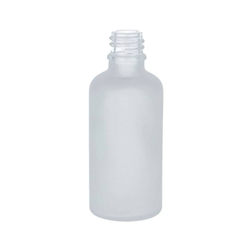 White Frosted Glass Bottle 50 ml