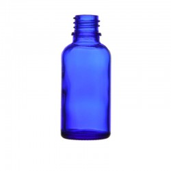 30 ml mėlynas stiklinis buteliukas