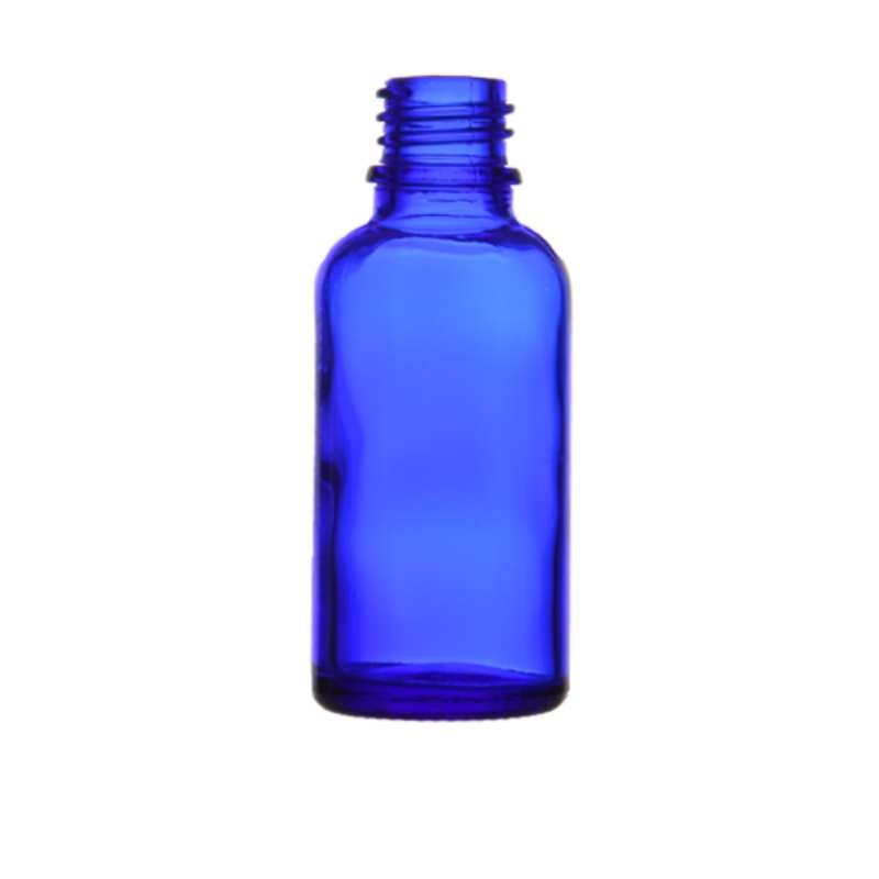 30 ml mėlynas stiklinis buteliukas