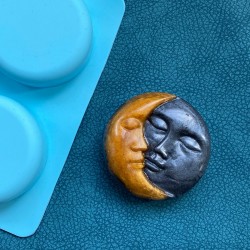 Saulės ir mėnulio silikoninė muilo forma