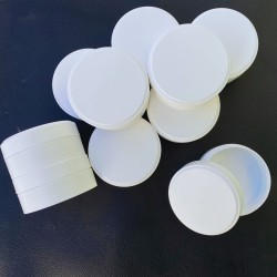 Valkoinen matta muovipurkki 50 ml, 10 kpl