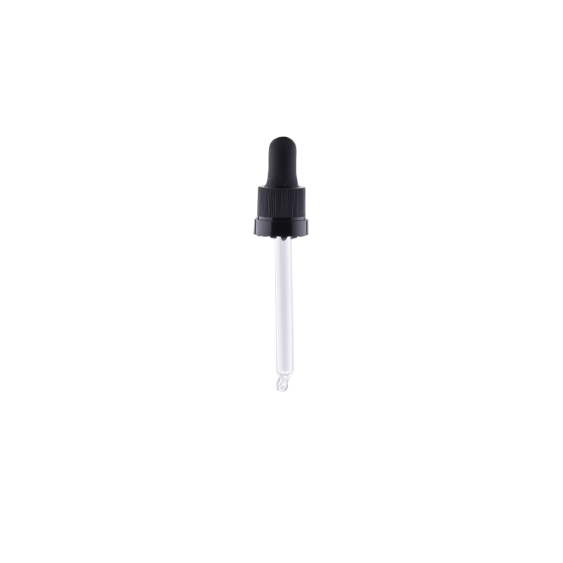 Black Dropper Cap for 50 ml Glass Bottle 1 pc
