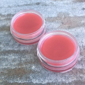 Pink lip balm with coconut oil